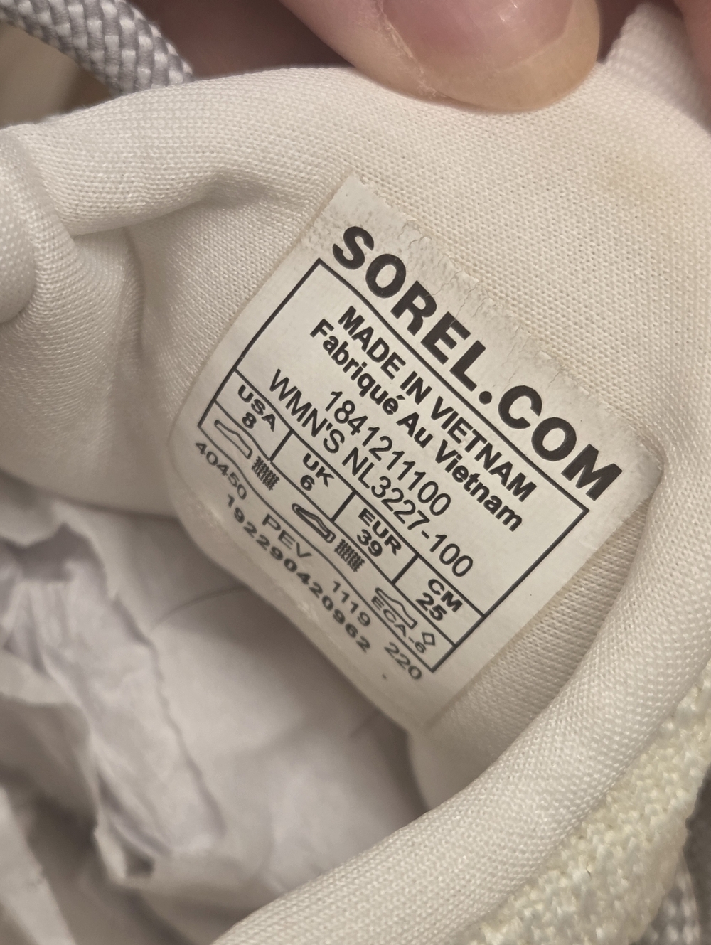 Sorel Kinetic Lace Sneaker White/Gray Women's Size 8 - Picture 9 of 10